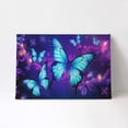 thumbnail image 4 of Aarocafa – Neon Blue Butterfly Canvas Art (Wood Inner Frame) | Enchanted Core Wall Decor | Vibrant Purple Galaxy Print – Sleek Bedroom/Living Room Accent – 16x20in – Inner Frame, 4 of 7