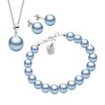 thumbnail image 1 of Set Collar Dije Perla Arete Pulsera Zvezda Plata 0.925 Mujer azul Unitalla, 1 of 4
