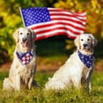 thumbnail image 6 of Dog Bandanas 2PCS, Patriotic Pet Bandanas Easy to Tie, Triangle Reversible American Flag Bandana for Dog, Memorial Day, Flag Day, Independence Day, Veterans Day, Stars & Flags, L, 6 of 8