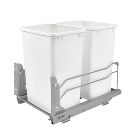 Rev-A-Shelf 53WC-1835SCDM-212 Double 35 Quart Pullout Soft Close Waste Bin