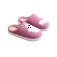 thumbnail image 1 of SUNSIOM Pantoufles Chaudes d'Halloween pour Femmes, Pantoufles d'Intérieur Cartoon Ghost/Skull/Spider Web, 1 of 6