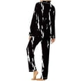 thumbnail image 7 of Lmnyox Women's Pajamas 2 Piece Sleepwear Set Print Long Sleeve Button Down Shirt and Pajama Pants Soft Lounge Set, 7 of 7