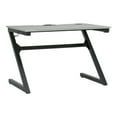 thumbnail image 3 of SD Studio Designs Gaming Zone PC Gamer Computer Desk with , Charging Station and Headphone Hook, Black Metal Legs/Racing Silver Top, 3 of 9