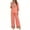 Pink, variant on Guluxicc 2 Piece Women's Matching Sets V Neck 3/4 Sleeve Top Keyhole Neck Embroidered Trim Wide Leg Pants Casual Outfits for Casual Wear