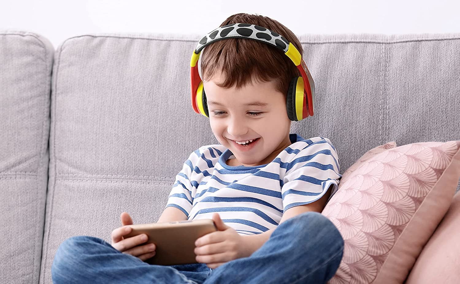 ekids Paw Patrol Bluetooth Headphones for Kids, Wireless Headphones with Microphone