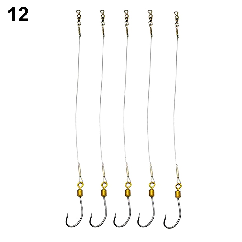 Cheap 10PCS Thick Wire 50CMX1mm 150LB Steel Fishing Leader Trace Saltwater  Fishing Trolling Anti Bite Lure Jig Hook Connector