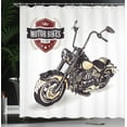 thumbnail image 4 of Ambesonne Vintage Shower Curtain, Old Classic Motorcycle, 69"Wx84"L, Black Beige, 4 of 5