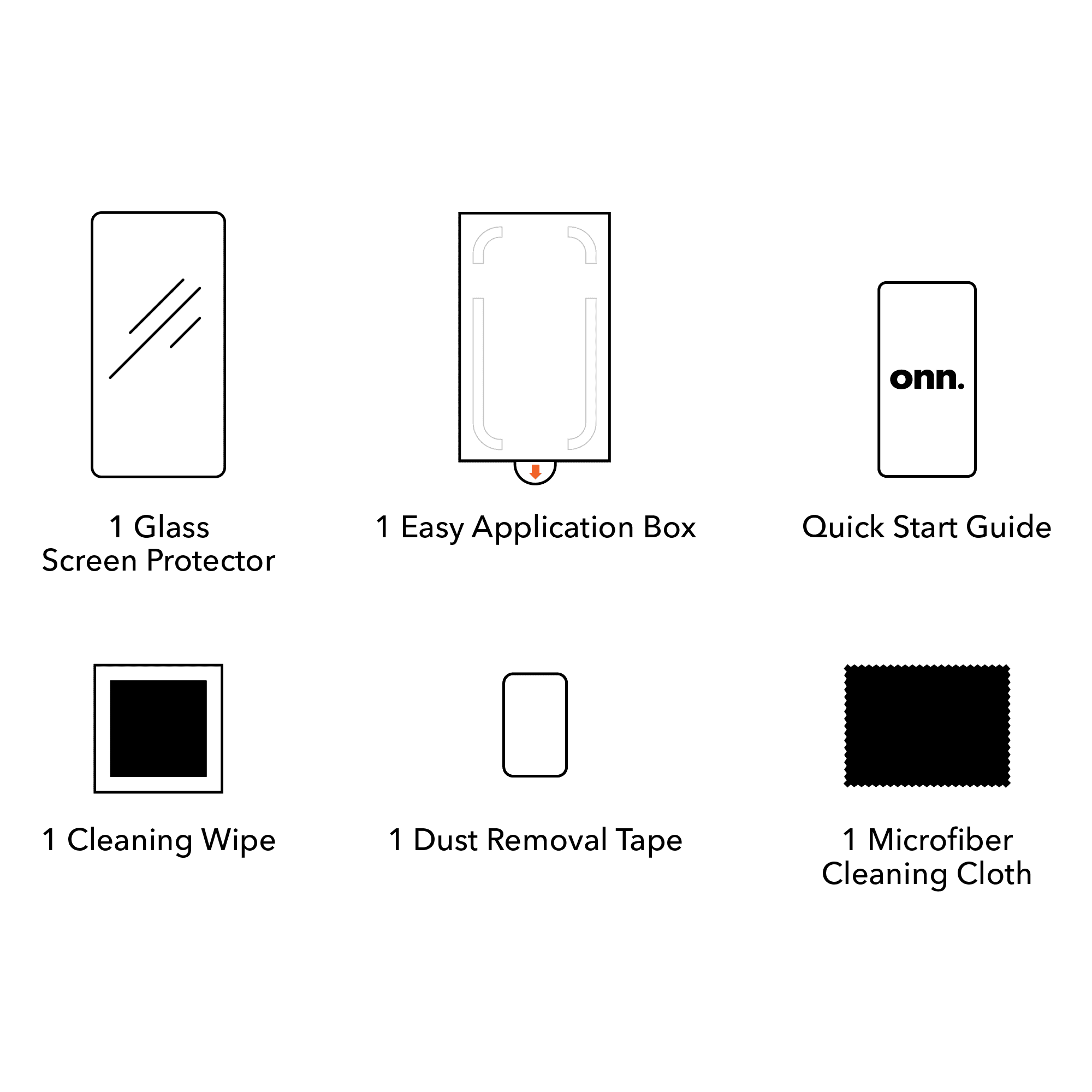onn Samsung Galaxy S26 Ultra Clear Glass Screen Protector with Easy Application Box