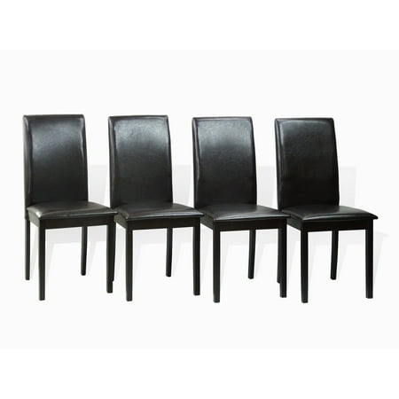 - SK New Interiors Set of 4 Dining Kitchen Fallabella Chairs Solid Wood w/Padded Seat, Espresso