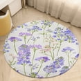 thumbnail image 4 of Floral Colorful Flower Washable Round Rug -Circle Area Rugs for Nursery Bedroom, Vintage Non Slip Non Shedding Low Pile Carpet for Living Room Coffee Table Entryway, 4 of 6