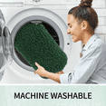 thumbnail image 6 of Wozola Dark Green Bathroom Rugs Mat, Soft Absorbent Microfiber Bath Rugs, Non Slip, Machine Washable Bath Mats for Bathroom Floor, Tub and Shower, Home Decor Accessories, 24" × 59", 6 of 7