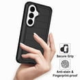 thumbnail image 6 of Petocase Phone Case for Samsung Galaxy S26 Plus 5G, Stripe Desgin Heavy Duty 3-Layer Military-Grade Shockproof Drop Protection Scratch Resistant Silicone Phone Cover,Black, 6 of 8