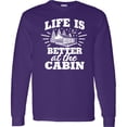 thumbnail image 3 of Inktastic Life is Better at the Cabin with Trees and Moon Long Sleeve T-Shirt, 3 of 5