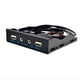 thumbnail image 1 of Panel frontal divisor Hugo 9 pines a USB 2.0 Negro, 1 of 7