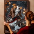 thumbnail image 6 of American English Coonhound Dog and Guitar Picture Poster Unframe, American English Coonhound Dog Canvas Frame Ready to Hang - Wall Decor Living Room - Grandma Gifts, 6 of 6