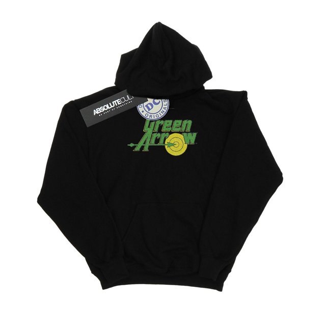 DC Comics Hoodie Logo Flèche Verte Craquelée pour Hommes