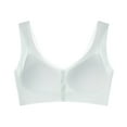 thumbnail image 3 of ManxiVoo Front Closure Wireless Bra for Women Comfortable Soft Fabric Support Easy Wear Everyday Comfort L Size Light Blue, 3 of 3