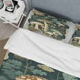 thumbnail image 4 of Designart "Vintage Amanita Muscaria Mushrooms III" Landscape Forest Bedding Covert Set - Forest Cream Landscapes Bed Set With 2 Shams, 4 of 6