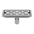 thumbnail image 1 of Mistaha 8 Inch Rectangle Linear Shower Drain with Removable Strainers Anti-Odor Anti-clogging Hair Stopper Catcher, 1 of 8