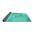 thumbnail image 2 of Ahgly Company Indoor Rectangle Patchwork Turquoise Blue Transitional Area Rugs, 2' x 5', 2 of 4