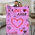 thumbnail image 2 of Hfolob Valentine's Day Blanket Flannel Decorative Blanket Air Conditioning Blanket Throw Blanket Room Decor, 2 of 6