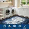 thumbnail image 7 of Abstract Area Rugs 6x9 Ultra-Soft Modern Indoor Carpet, Stain-Resistant Neutral Floor Cover, Non-Slip Distressed Throw Rug, Easy Cleaning, Perfect for Living Room, Office, Blue, 7 of 7