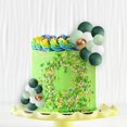 thumbnail image 4 of Decoración para tartas AQUGOO, 32 bolas, color verde, blanco y dorado, 4 of 8