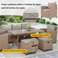 6-Piece Outdoor Rattan Wicker Set Patio Garden Backyard Sofa, Chair ...