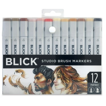 Blick Studio Brush Markers -  Portrait Colors, Set of 12