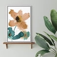 thumbnail image 4 of wall26 Framed Canvas Wall Art Large Orange and Green Flowers Floral Plants Watercolor Abstract Contemporary Expressive for Living Room, Bedroom, Office - 24x36 inches, 4 of 4