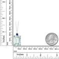 thumbnail image 2 of Gem Stone King 925 Sterling Silver Sky Blue Simulated Aquamarine and Blue Created Sapphire Pendant Necklace for Women (16.05 Cttw, Emerald Cut 18X13MM, With 18 inch Silver Chain), 2 of 4
