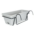 thumbnail image 4 of DYNWAVECA Balcony Planter with Tray and Rack 43x19x15cm Multifunctional for Gardens, Porches, Windowsills Flower Pot Window Box Planter Light Gray, 4 of 9