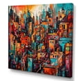 thumbnail image 2 of Designart "Artistic Emotions Through Color" City Futuristis Canvas Art Print, 2 of 5