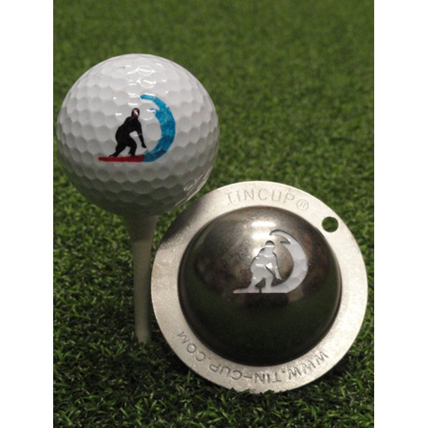 Tin Cup Golf Ball Custom Marker Alignment Tool Stencil