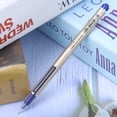 thumbnail image 3 of 12 bolígrafos de tinta de gel de 0,5 mm de gran capacidad, bolígrafos de repuesto, papelería para estudiantes, suministros de oficina, color azul, 3 of 5
