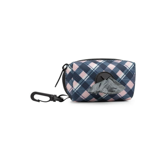 One Paw, Distributeur de Sacs Compact pour Chiens et Chats, Blue and Pink Plaid