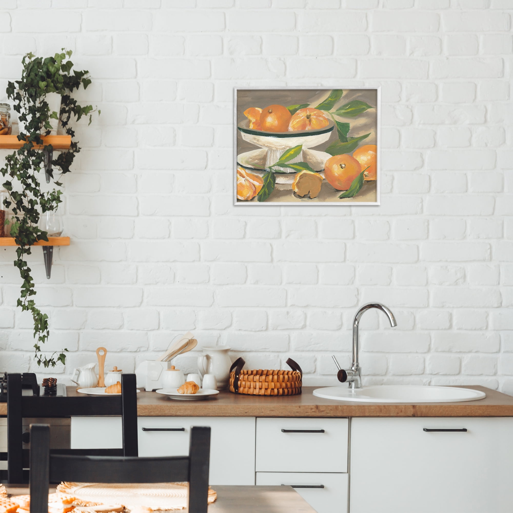 Stupell Industries Oranges in Stillness White Framed Giclee Art, design by Melissa Wang