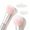 Pink 4PC, variant on UNLLLL Double Headed Makeup Brush, Powder and Blusher Applicator with Soft Bristles, Mini Portable Face Tool for Blending, for Foundation Setting Powder and Everyday Makeup