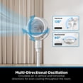 thumbnail image 3 of PELONIS Oscillating Pedestal Fan with Remote Standing Fan for Bedroom 3 Speeds 23 dB Ultra Quiet 80 ft Airflow, 3 of 10