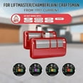 thumbnail image 2 of Universal Garage Door Opener Remote with Visor Clip, for LiftMaster/Chamberlain/Craftsman Door Opener, Suitable for 5 Color Learn Buttons, Work with Security+ 2.0 Code, 2 Pack, 2 of 10