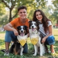 thumbnail image 3 of Dog Bandana 1 Pack,White Butterfly Flower Dot Pattern Bandanas for Dogs,Cat Bandana,Small/ Large Dog Bandana 2 Size,Dog Bandanas, 3 of 6