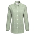 thumbnail image 4 of Cashel Linen Mint Green Long Sleeve Blouse Woman Streetwear Casual Shirts Summer Oversize Woman Streetwear Clothing Birthday Present, 4 of 7