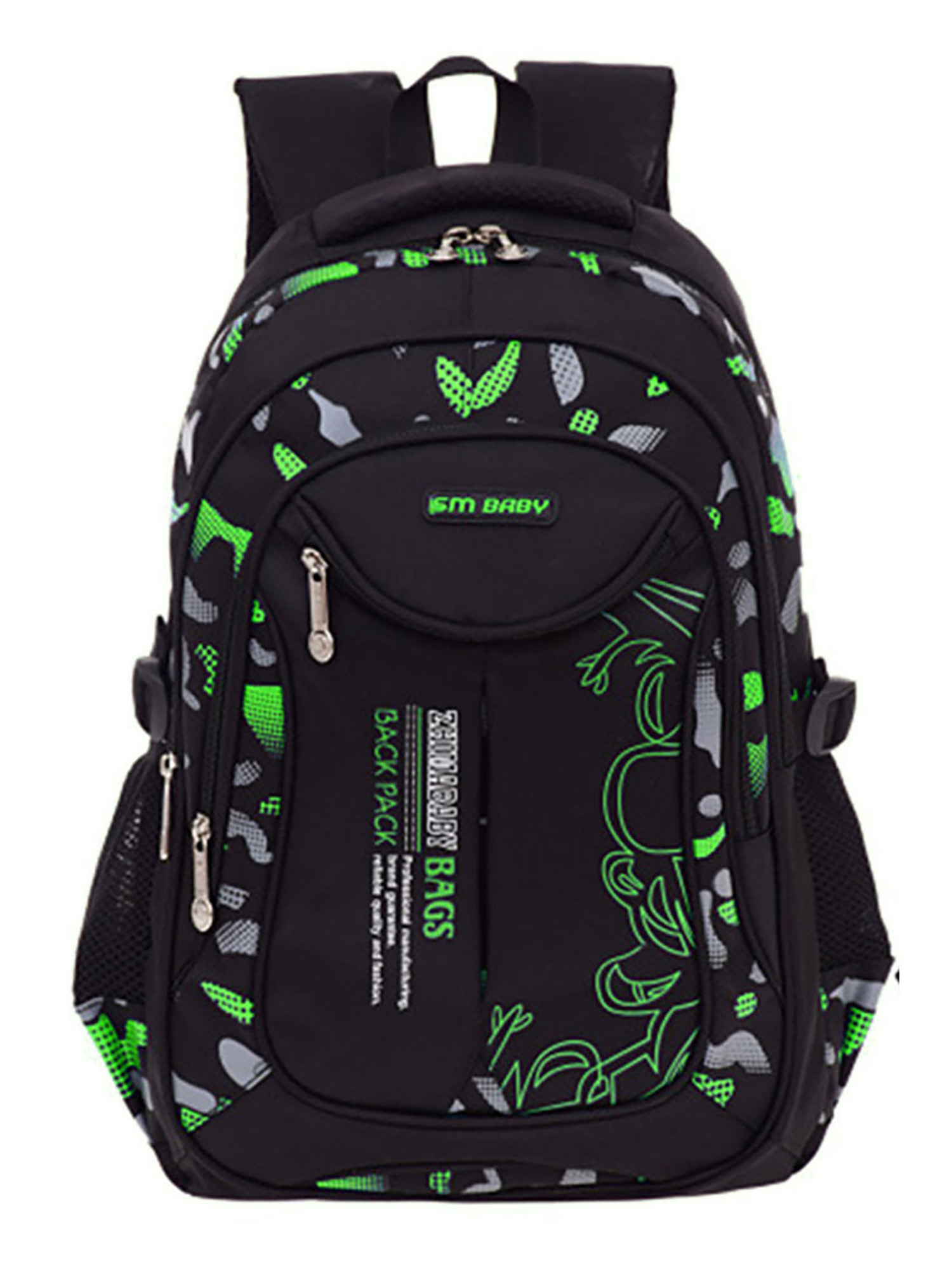 Grianlook Unisex School Bag Multi Pockets Backpack AntiTheft Daypack