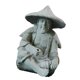 thumbnail image 5 of Figura de Pesca de Anciano, Adorno de Pescador de Acuario de Resina para la Fuente de Peces, 5 of 7