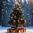 thumbnail image 5 of DAMAI 15 Pcs Flocked Christmas Balls Plastic Christmas Tree Ornaments, Velvet Christmas Decorations Hanging Balls with Metal Buckle, Xmas Tree Ornaments Balls Party Decorations(Black), 5 of 7