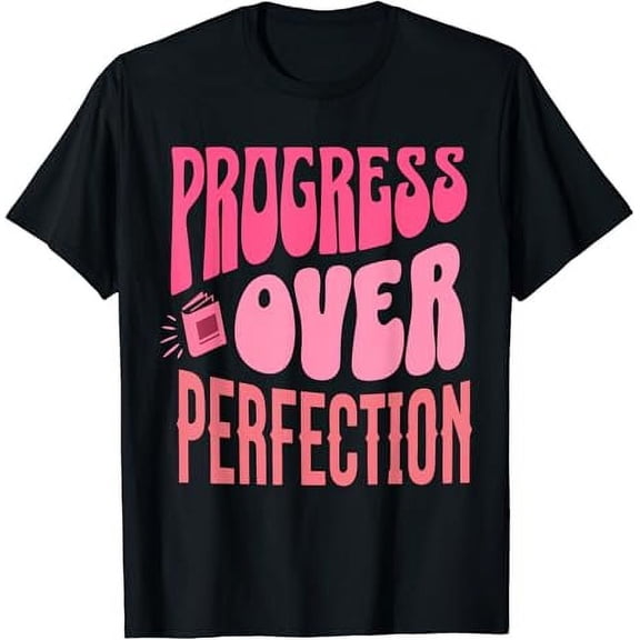 Motivational Progress Over Perfection Back To School Teacher T-Shirt