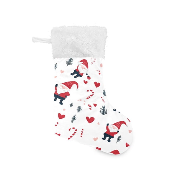 Christmas Stocking with Hanging Loop for Family Holiday Ornament Cartoon Christmas Candy