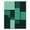 Green, Pattern 3, variant on ODIKA 5'x7' Machine Washable Non-Slip Area Rug, Abstract Dark Green High Traffic Rug, Green, 972931