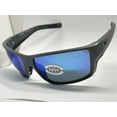 thumbnail image 4 of Costa Del Mar Men's Reefton Pro Rectangular Sunglasses, Grey/Polarized Blue Mirrored 580G, 63 mm, 4 of 5