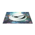 thumbnail image 3 of Peacock in Forest 4 PCs Placemats Set Linen Non-Slip Table Mat Rectangular Washable for Dining Kitchen Party 12"x18", 3 of 8